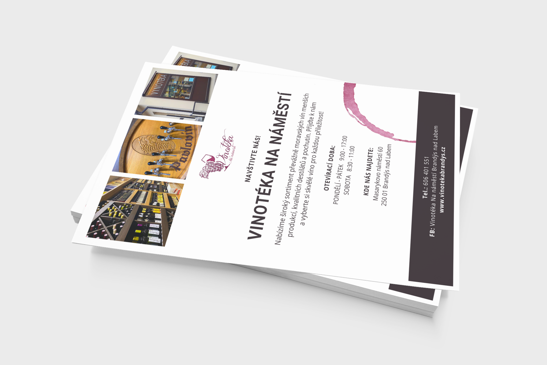 Leaflets for the wine shop A5